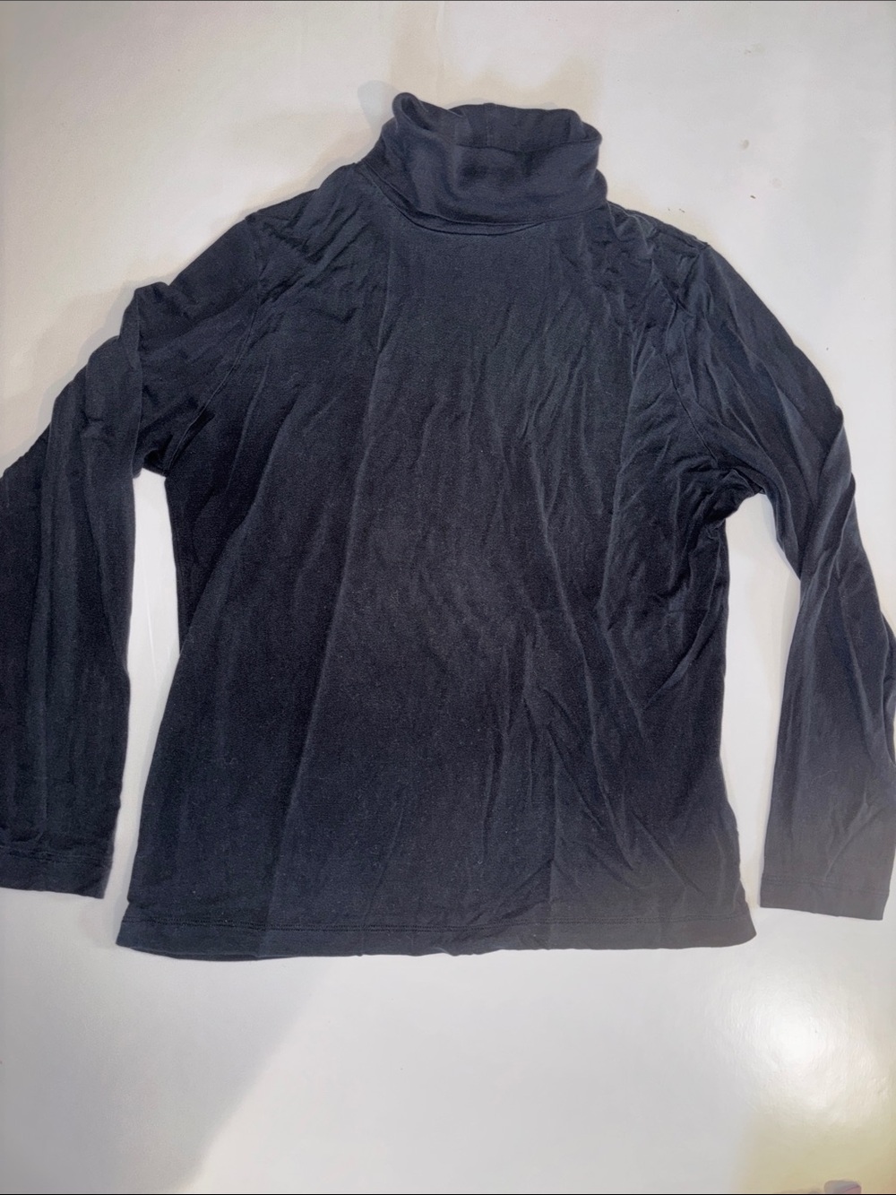 Classic Black Women’s Turtleneck Long Sleeve Shirt